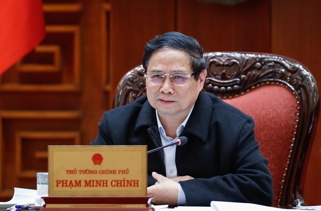 Liên quan đến việc sắp xếp, sáp nhập đơn vị hành chính, Thủ tướng Chính phủ Phạm Minh Chính lưu ý xem xét các tiêu chí về diện tích tự nhiên, quy mô dân số, lịch sử, điều kiện địa lý, trình độ kinh tế-xã hội, hạ tầng. Ảnh: VGP
