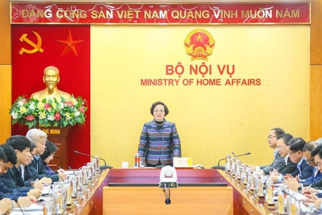 Theo Bộ trưởng Phạm Thị Thanh Trà, Bộ Nội vụ đang hoàn thiện tờ trình, đề án sắp xếp, tổ chức lại đơn vị hành chính các cấp. Ảnh: Bộ Nội vụ
