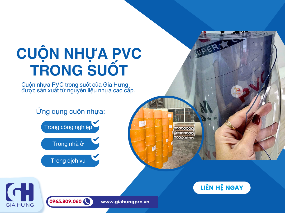 Màng nhựa PVC Gia Hưng đầy đủ kích thước, đa dạng mẫu mã