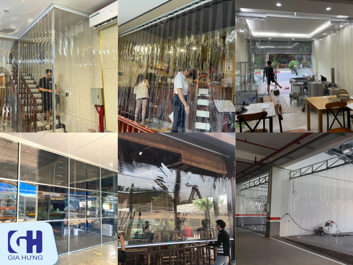 Màng nhựa PVC sản xuất các loại rèm nhựa ngăn lạnh cho mọi không gian.